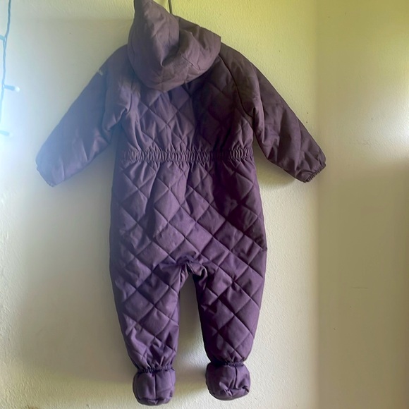 Columbia Baby Girl Purple Hooded One Piece Zip Up Snowsuit Size 18-24M - Picture 3 of 8